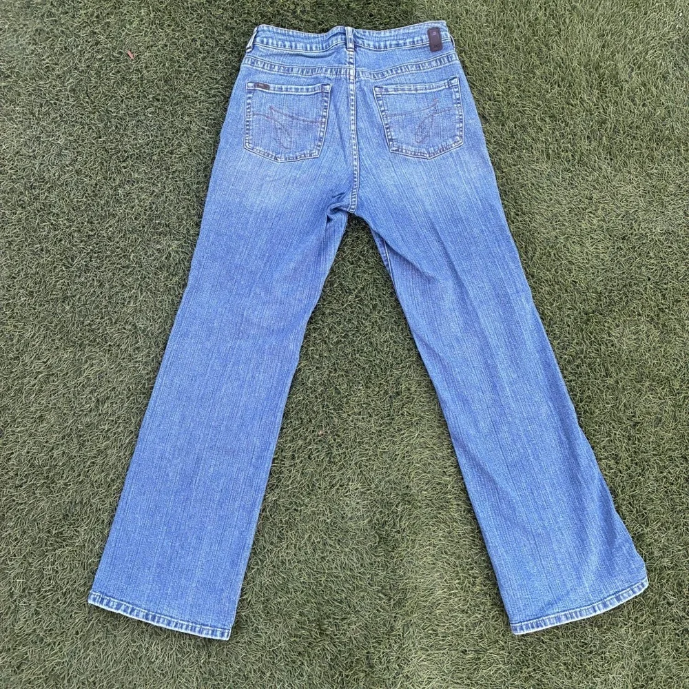 Vintage Y2K 90s Jag Jeans Size 8 30x32 Blue Straight Leg Stretch Denim Faded